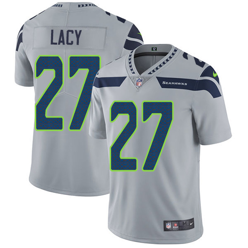 Nike Seahawks #27 Eddie Lacy Grey Alternate Men's Stitched NFL Vapor Untouchable Limited Jersey